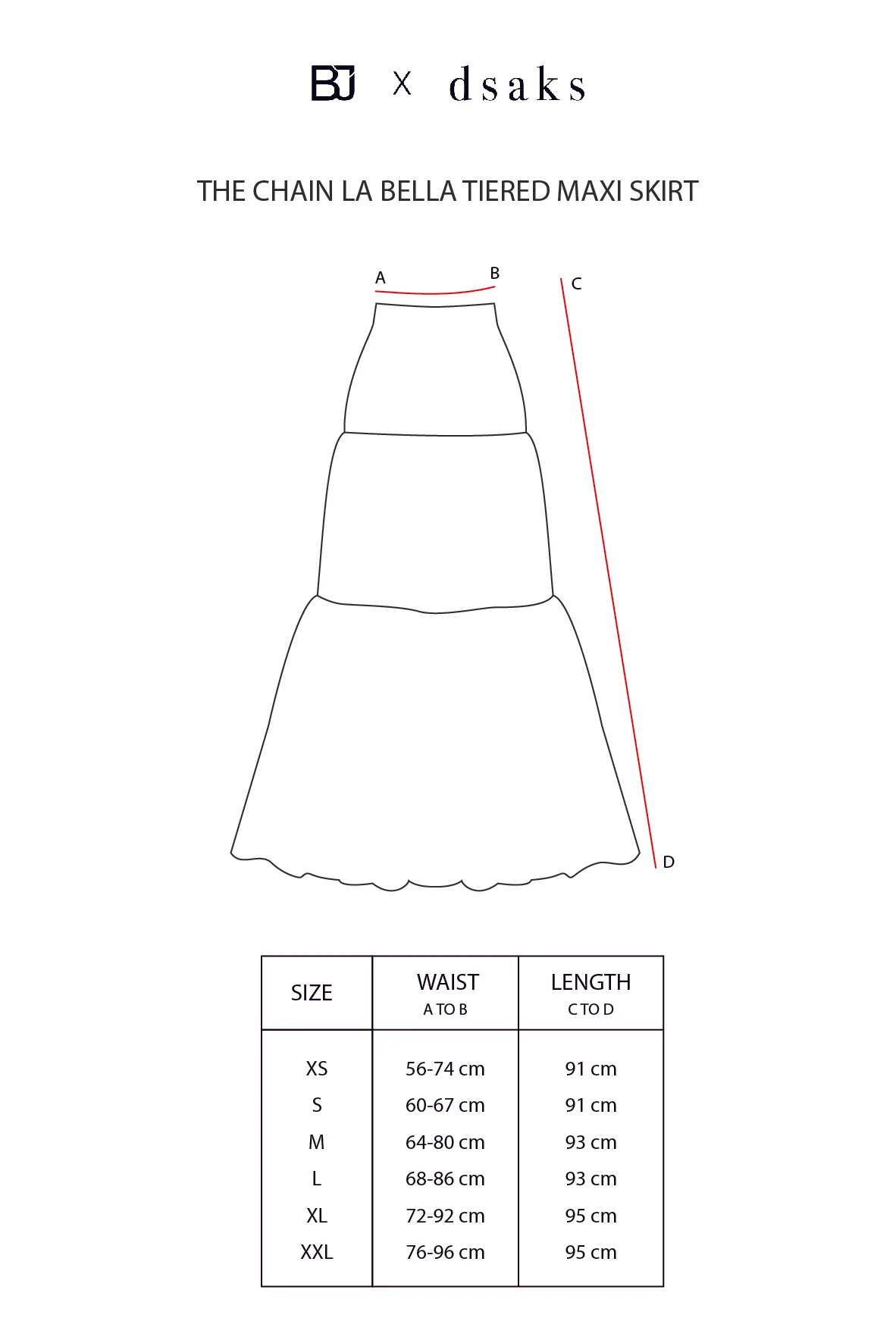 La Bella Tiered Maxi Skirt - Cream