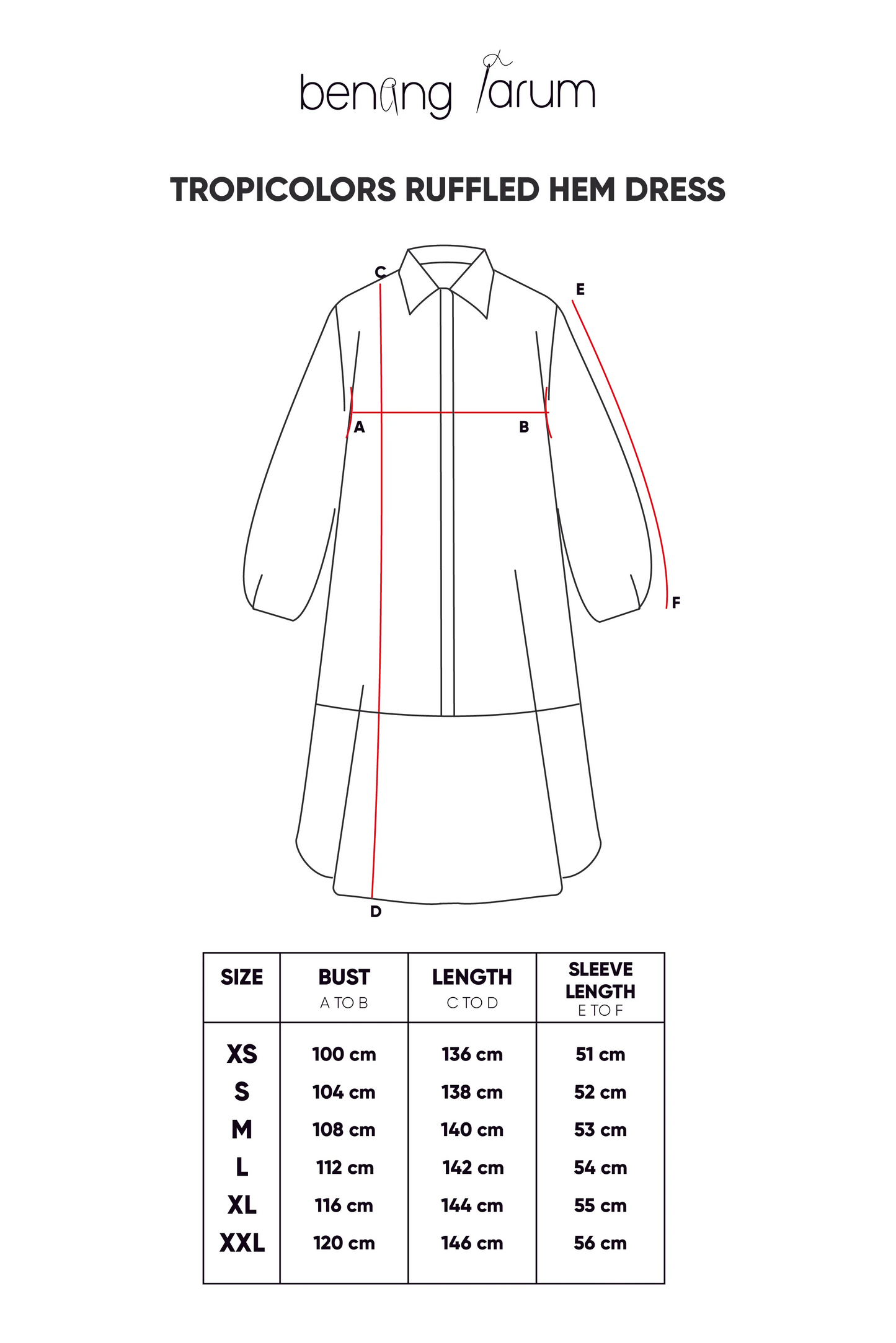 Tropicolors Ruffled Hem Dress - Orange