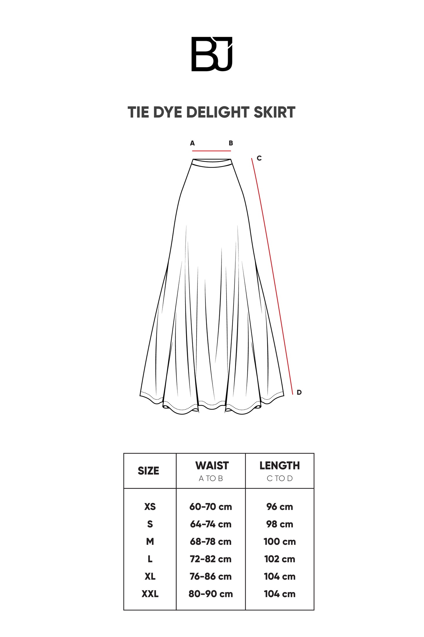 Tie Dye Delight Skirt - Peacoat