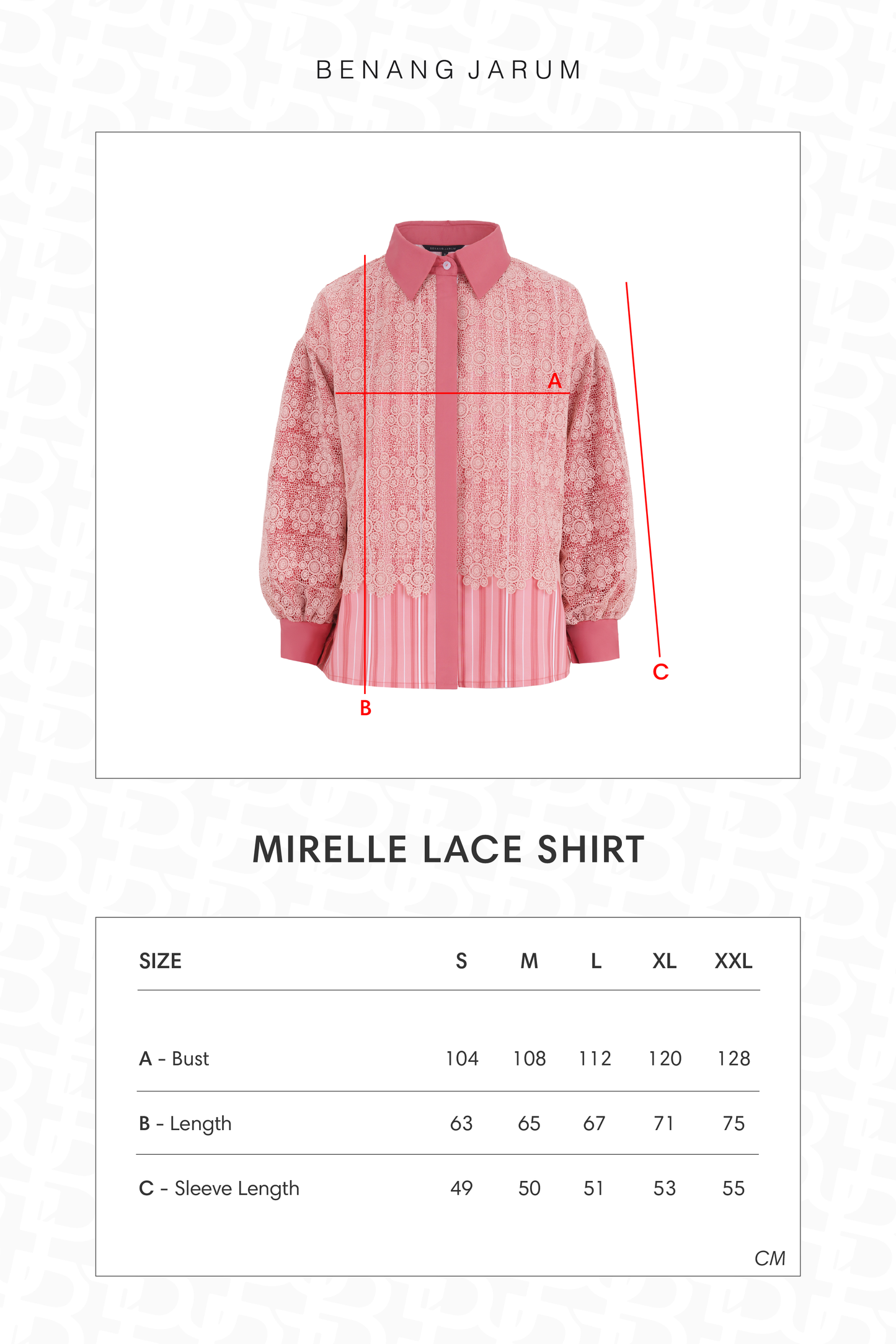 Mirelle Lace Shirt - Coral Pink