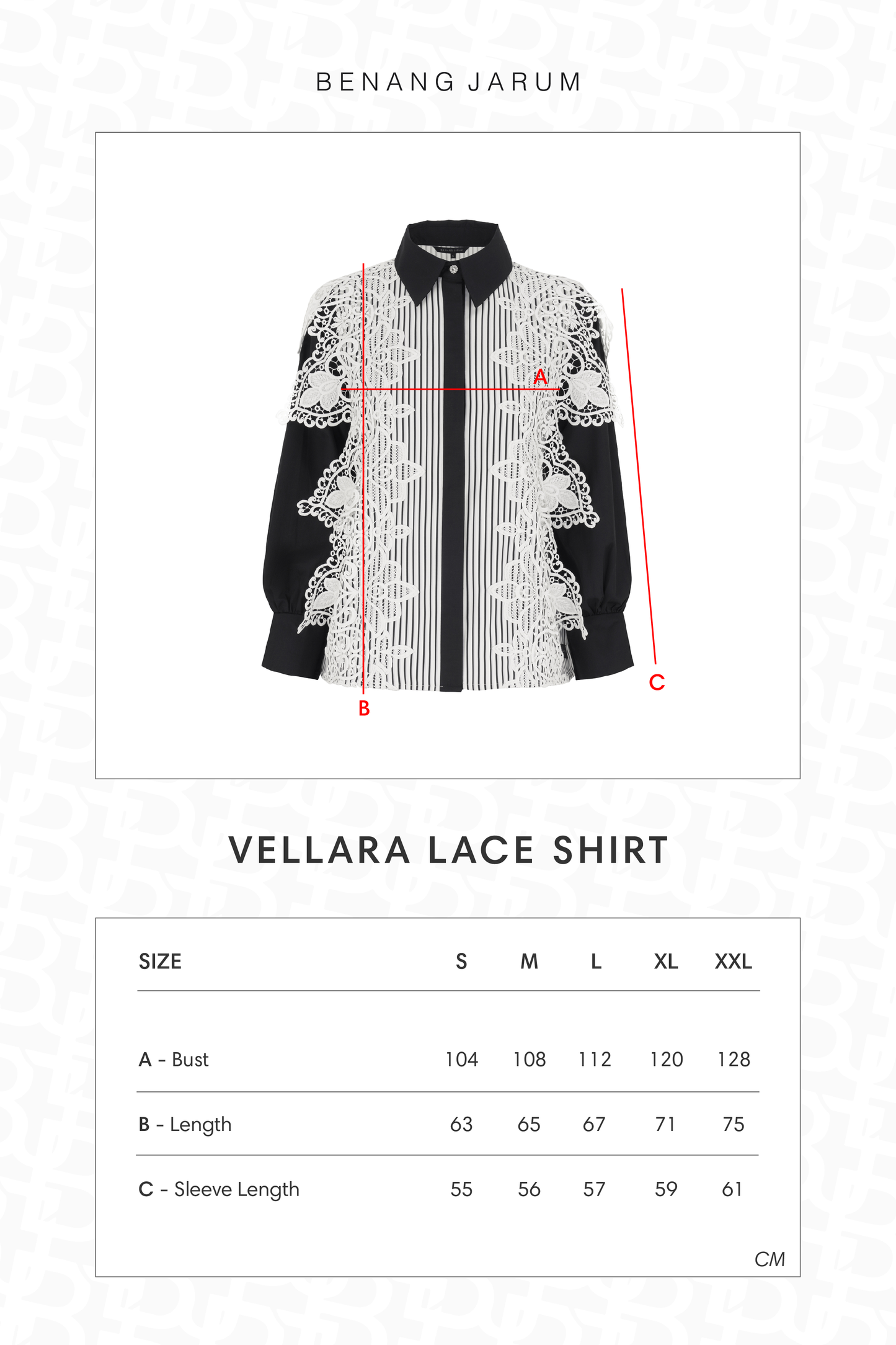 Vellara Lace Shirt - Monochrome