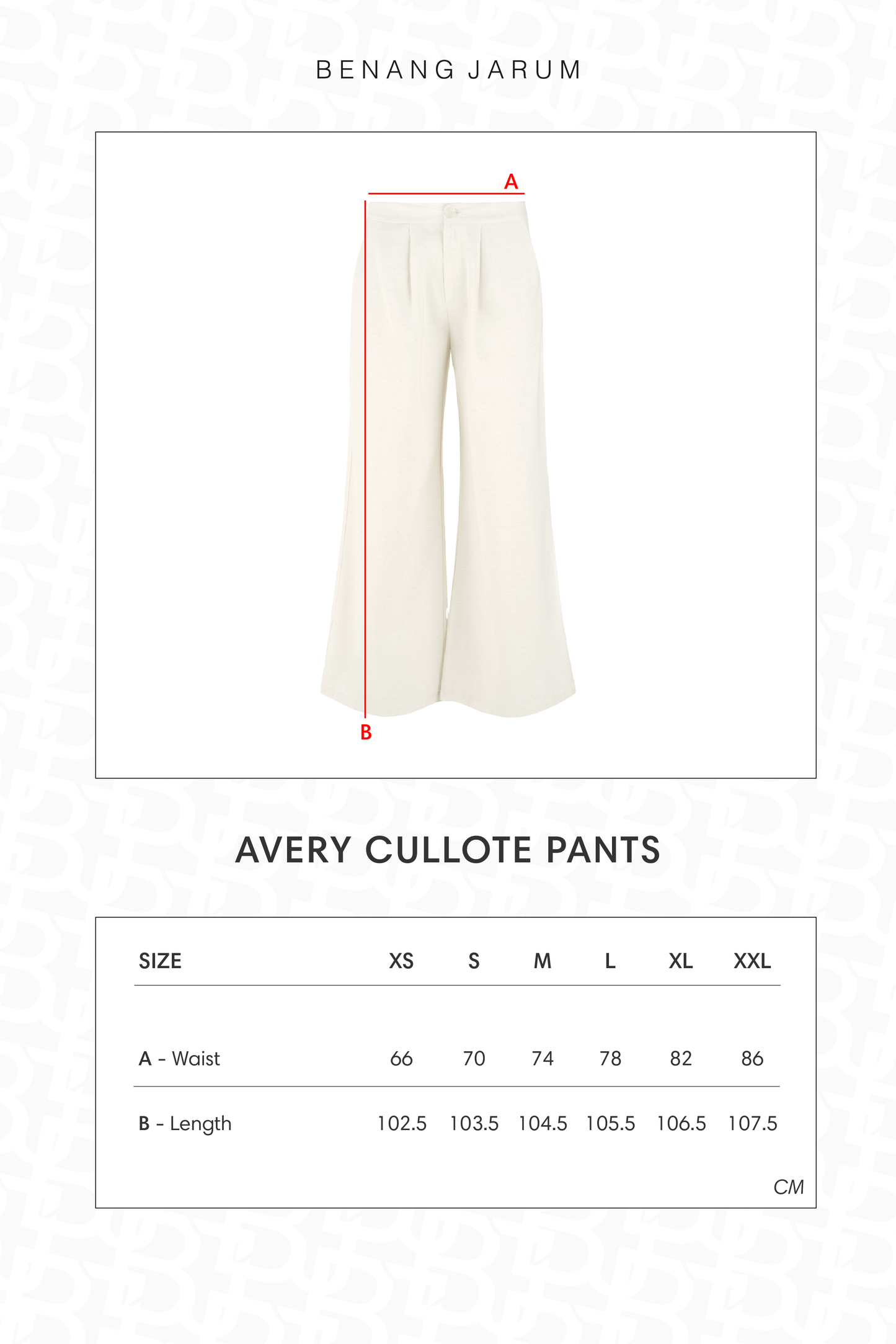 Avery Cullote Pants - White
