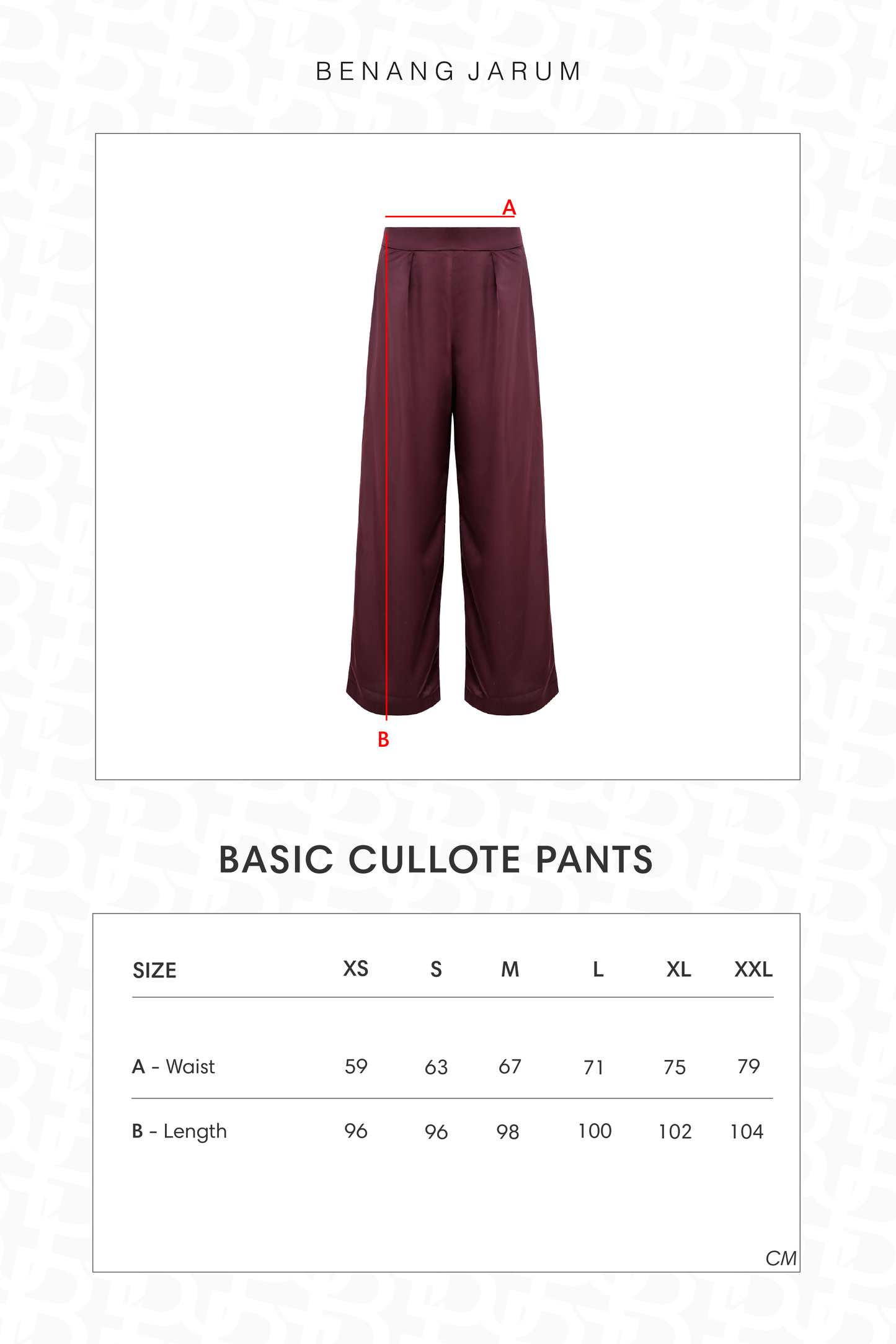Basic Cullote Pants - Carnation