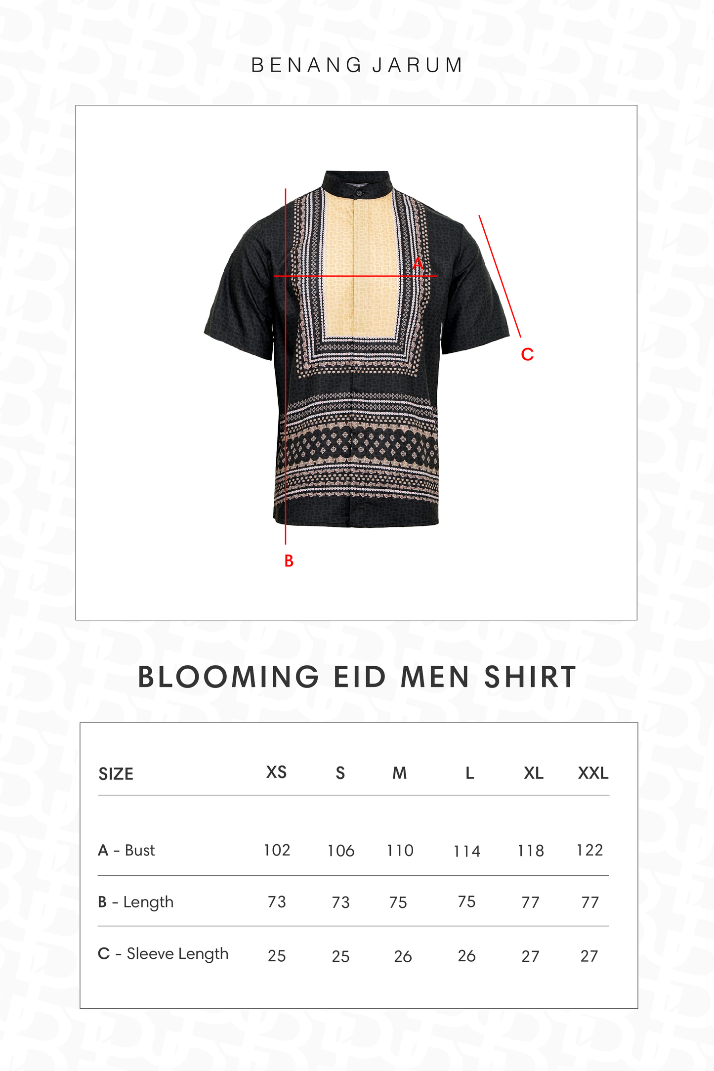 Blooming Eid Men Shirt - Black Iris
