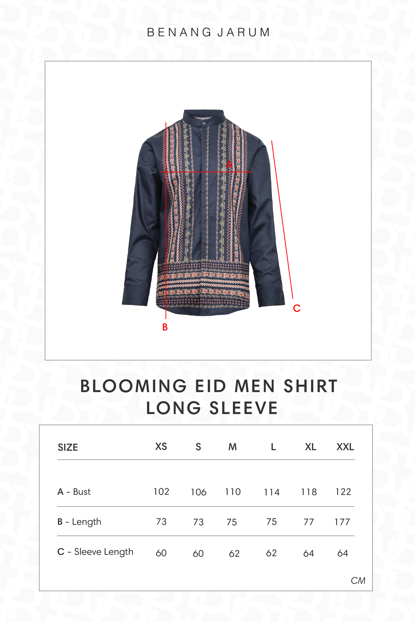 Blooming Eid Men Shirt Long Sleeve - Carnation