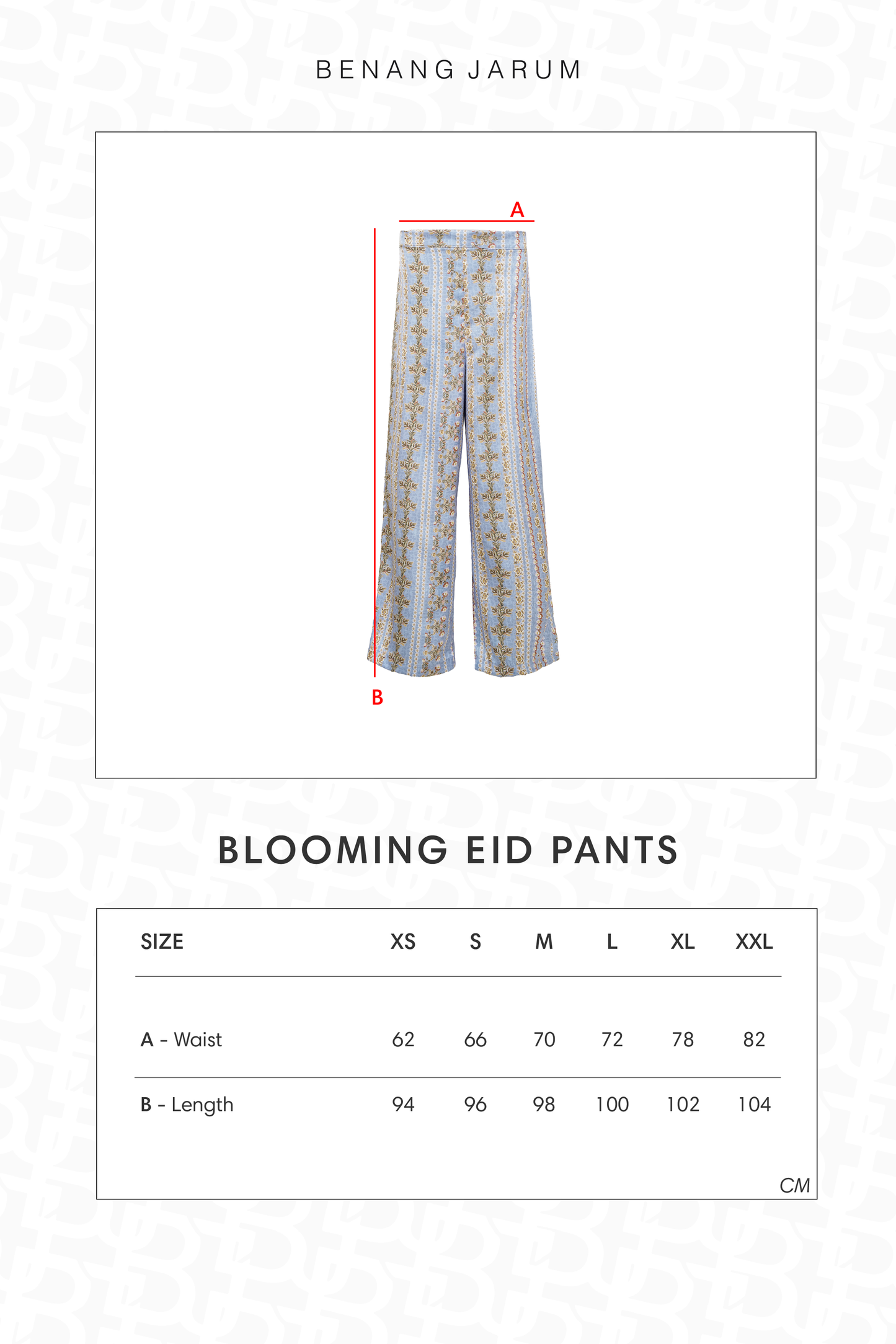 Blooming Eid Pants - Blue Bell