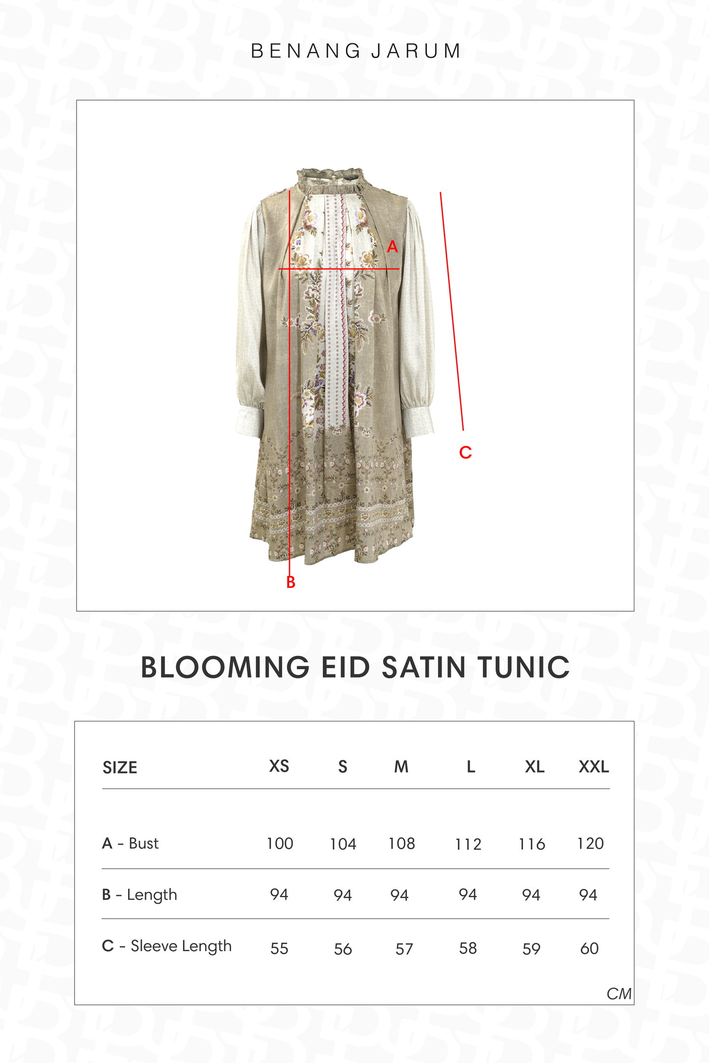 Blooming Eid Satin Tunic - Daisy