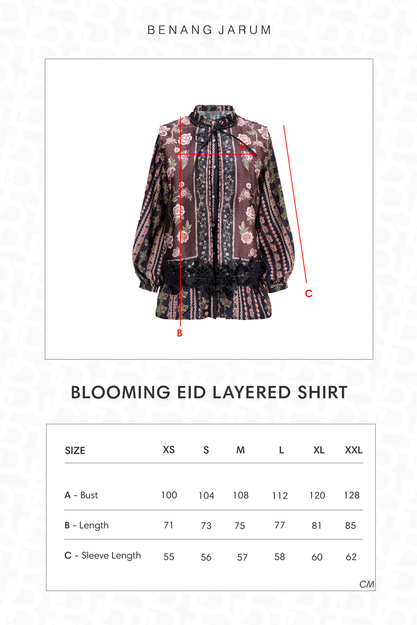 Blooming Eid Layered Shirt - Carnation