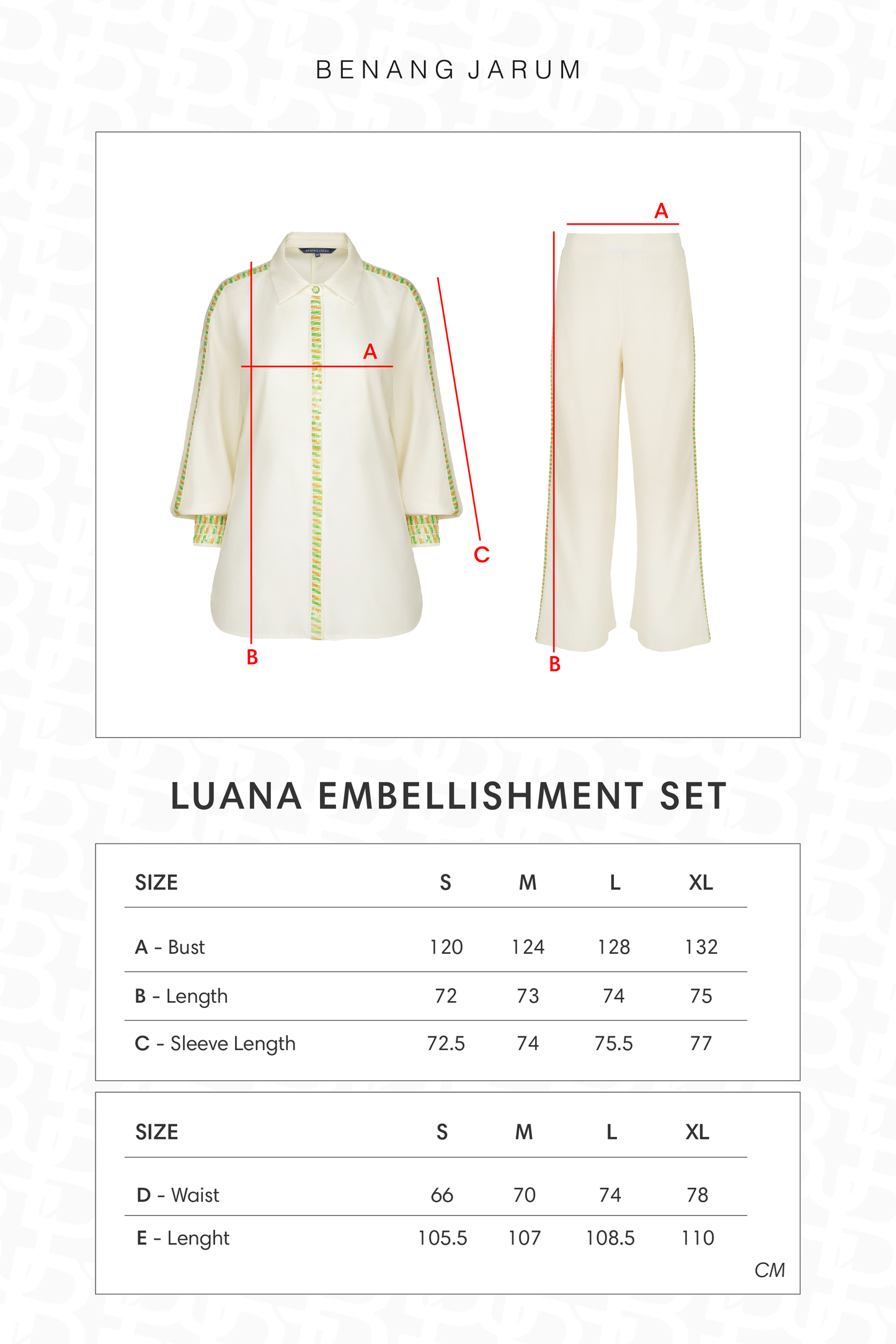 Luana Embellishment Set - White