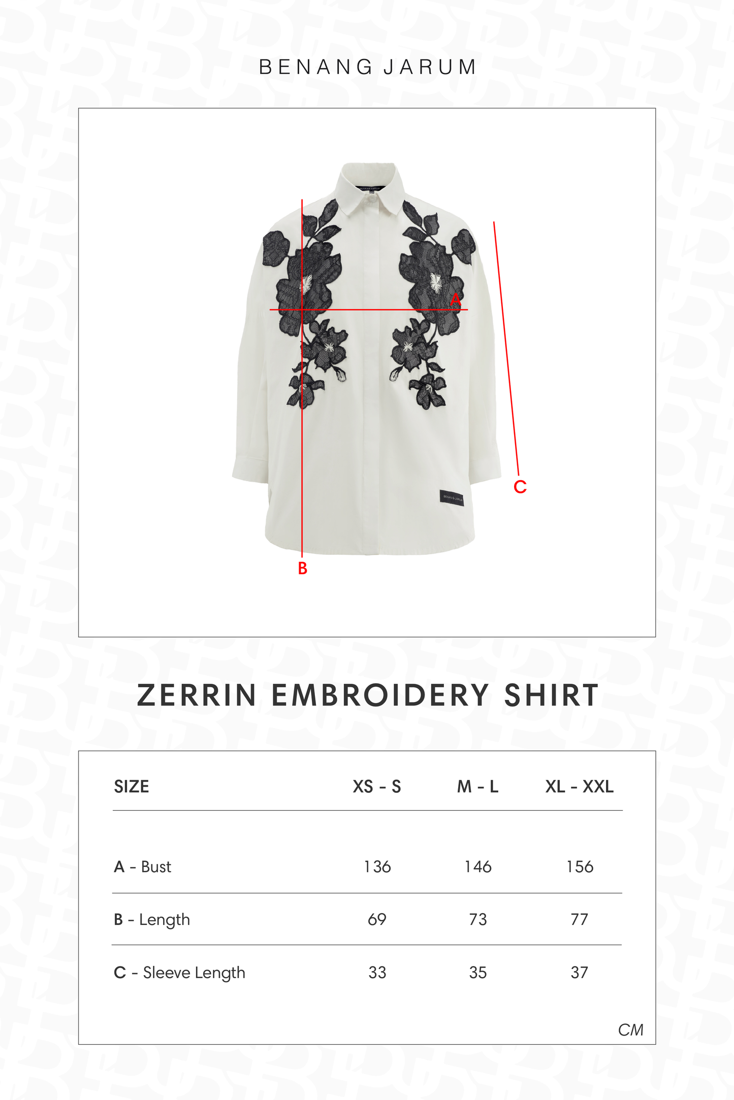 Zerrin Embroidery Shirt - White