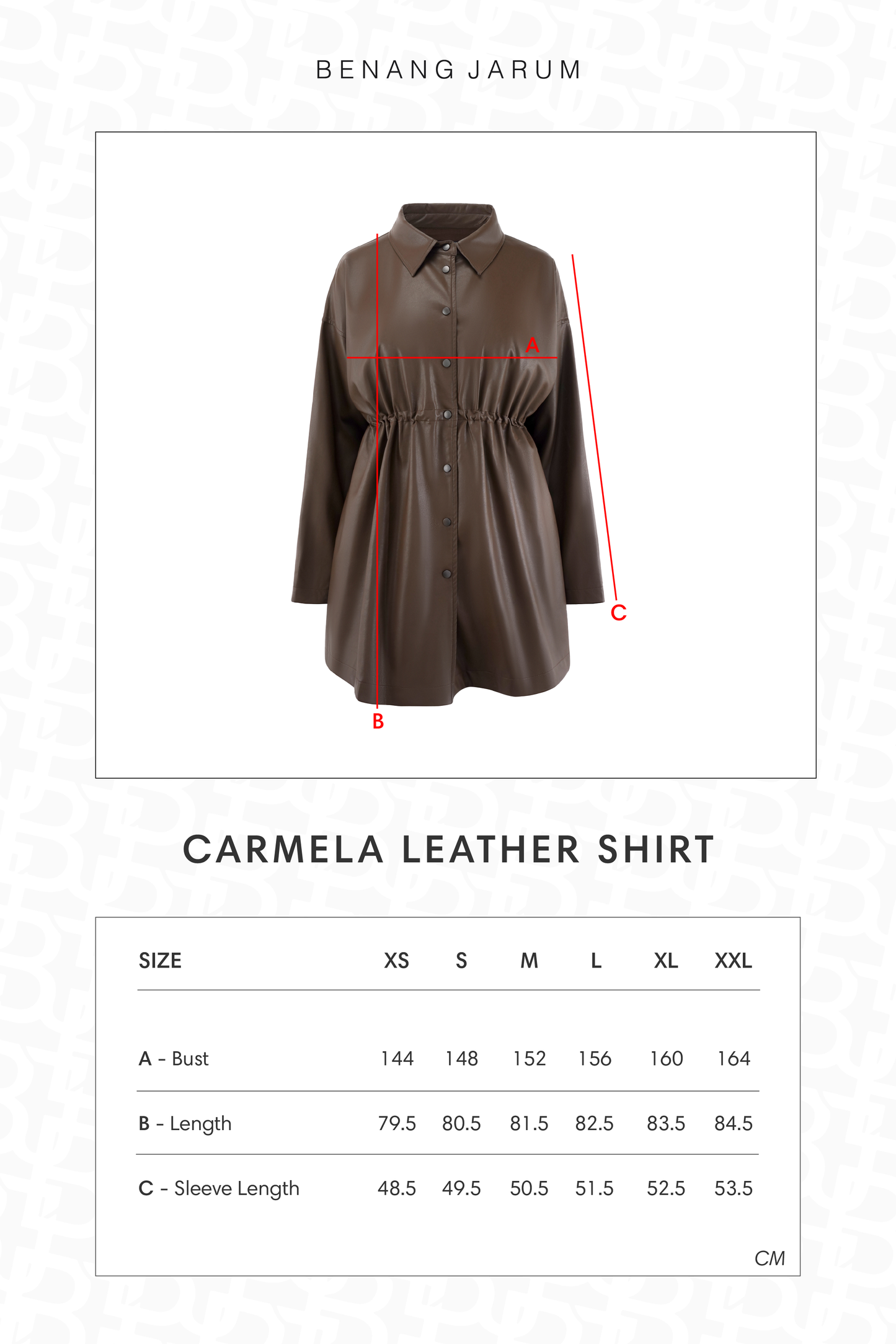 Carmela Leather Shirt - Brown