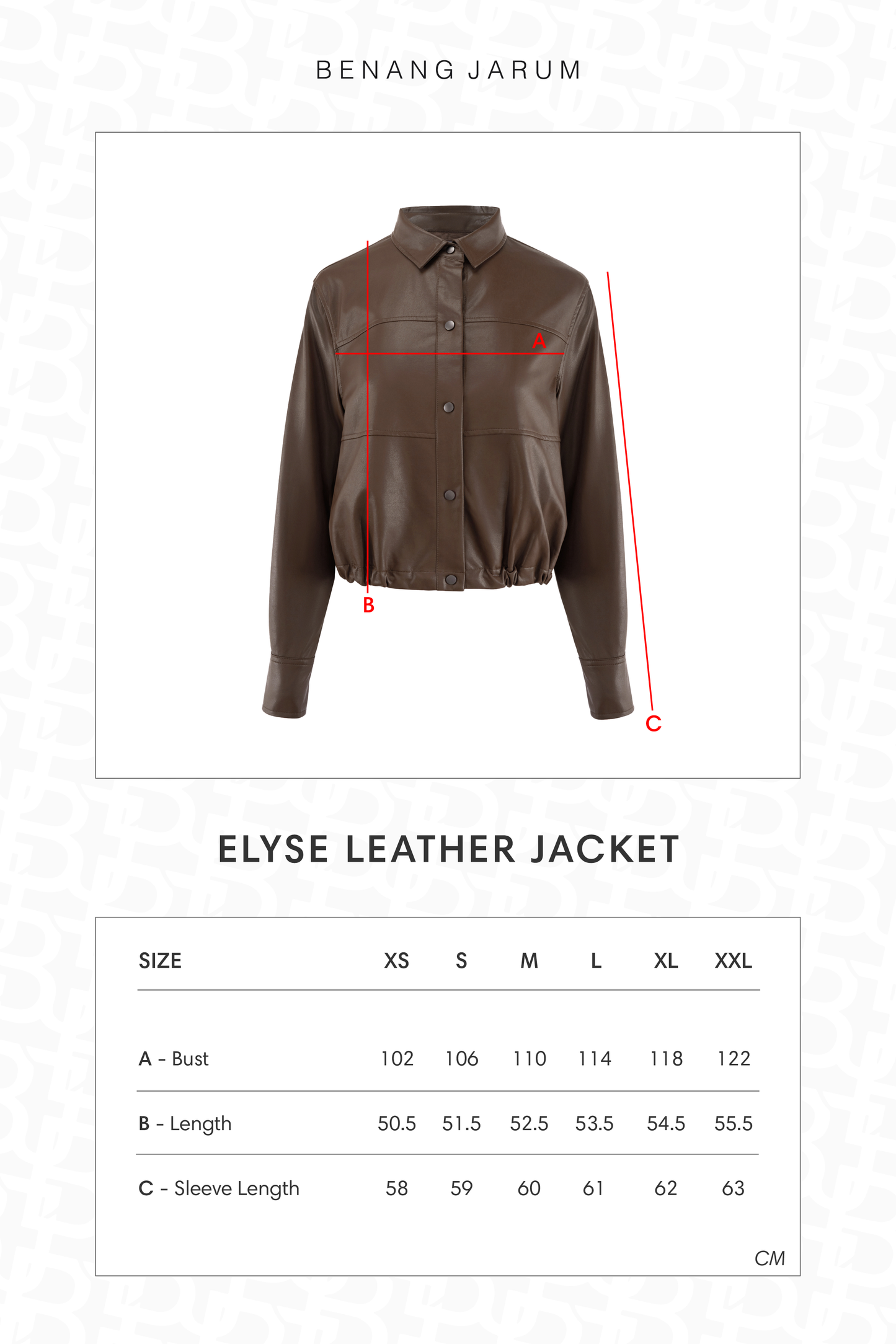 Elyse Leather Jacket - Brown