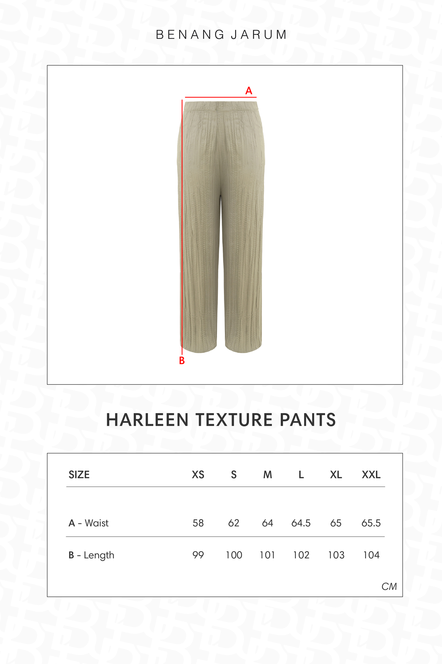 Harleen Texture Pants - Khaki