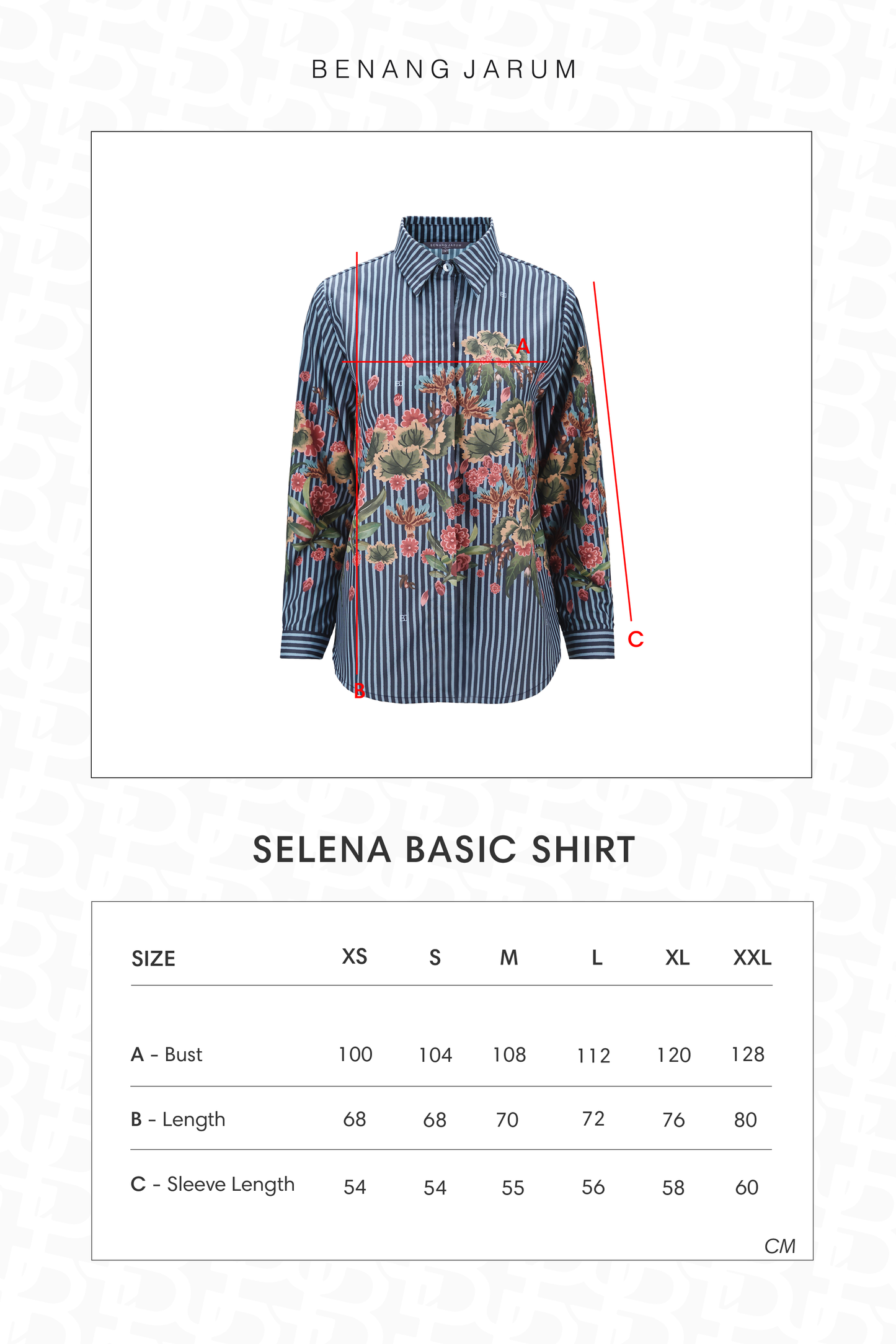 Selena Basic Shirt - Navy Peony