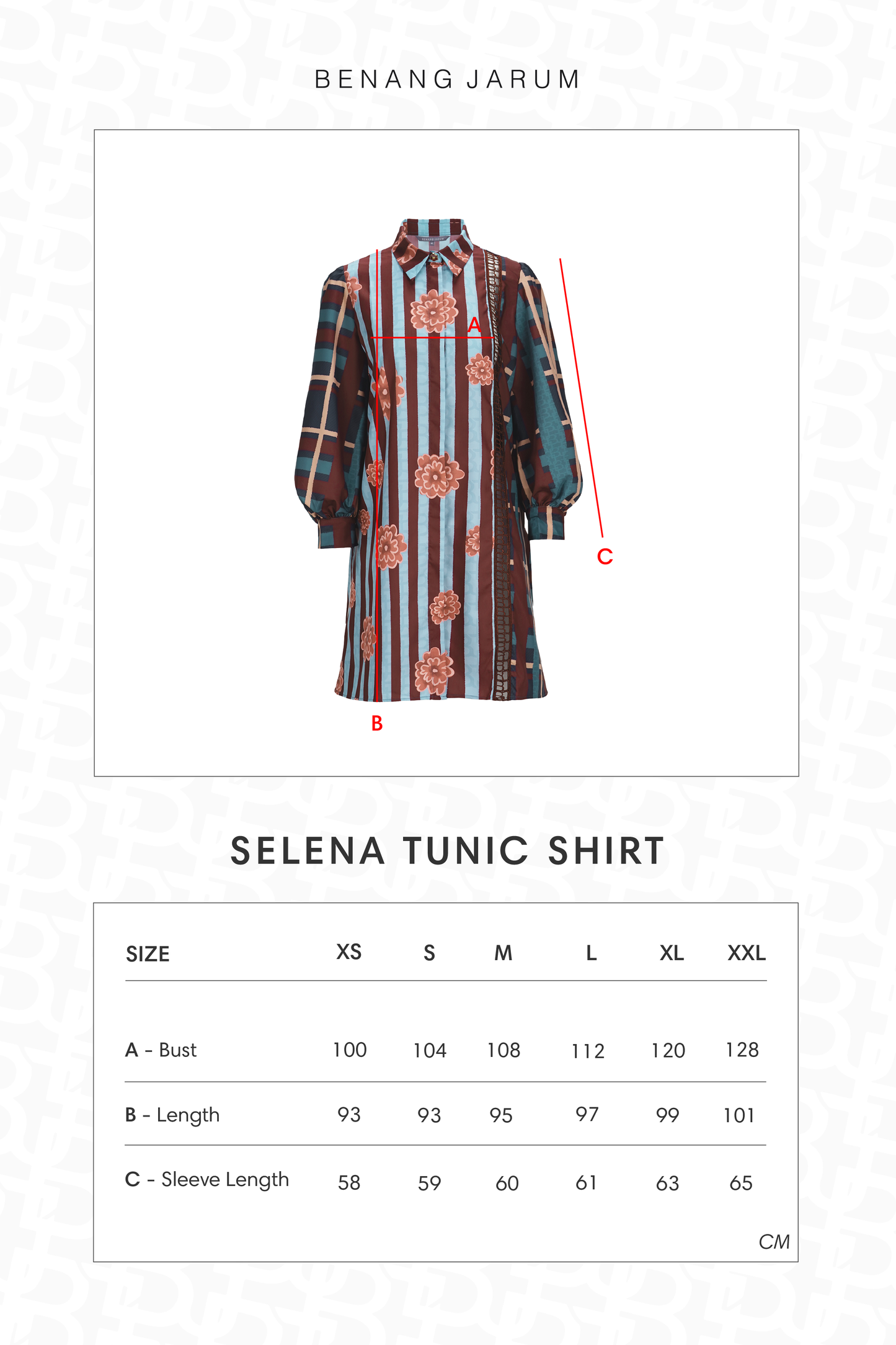 Selena Tunic Shirt - Navy Peony