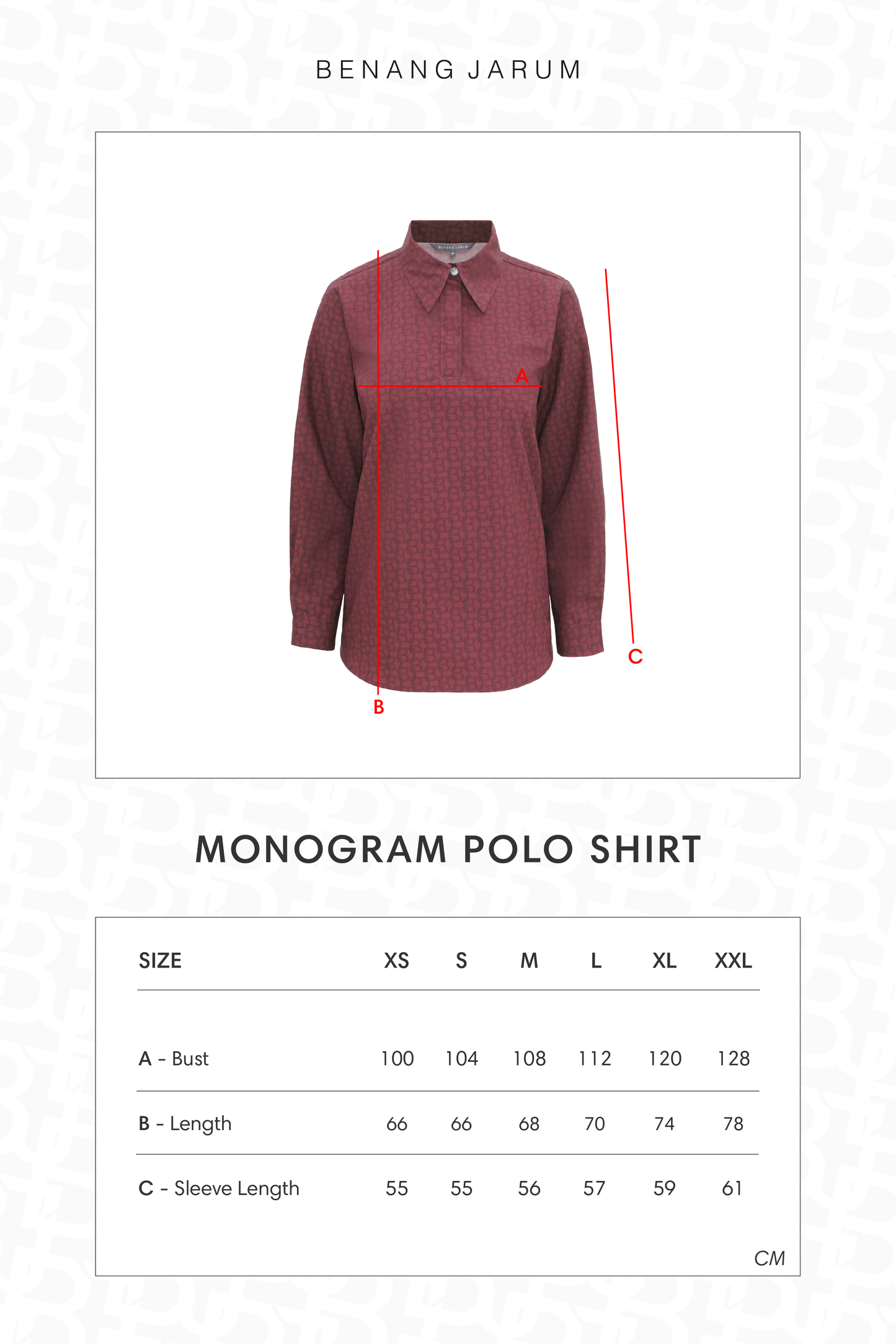 Monogram Polo Shirt - Red Tide