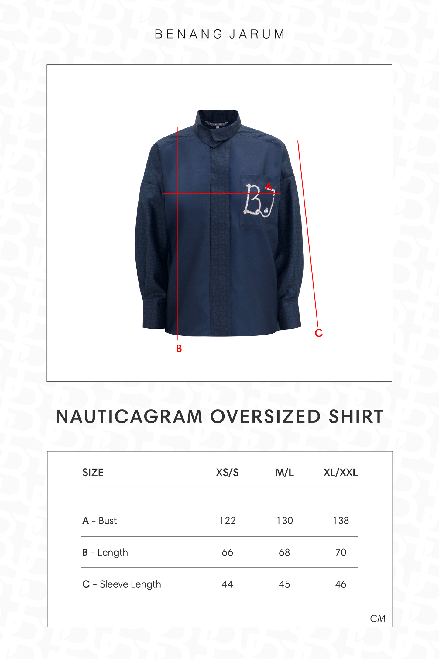 Nauticagram Oversized Shirt - Ocean