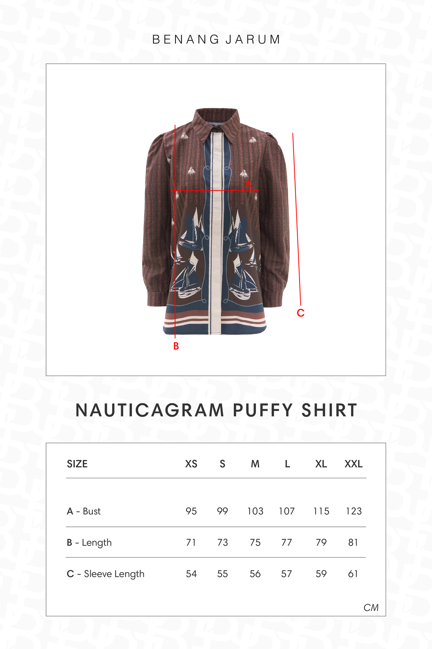 Nauticagram Puffy Shirt - Terracota