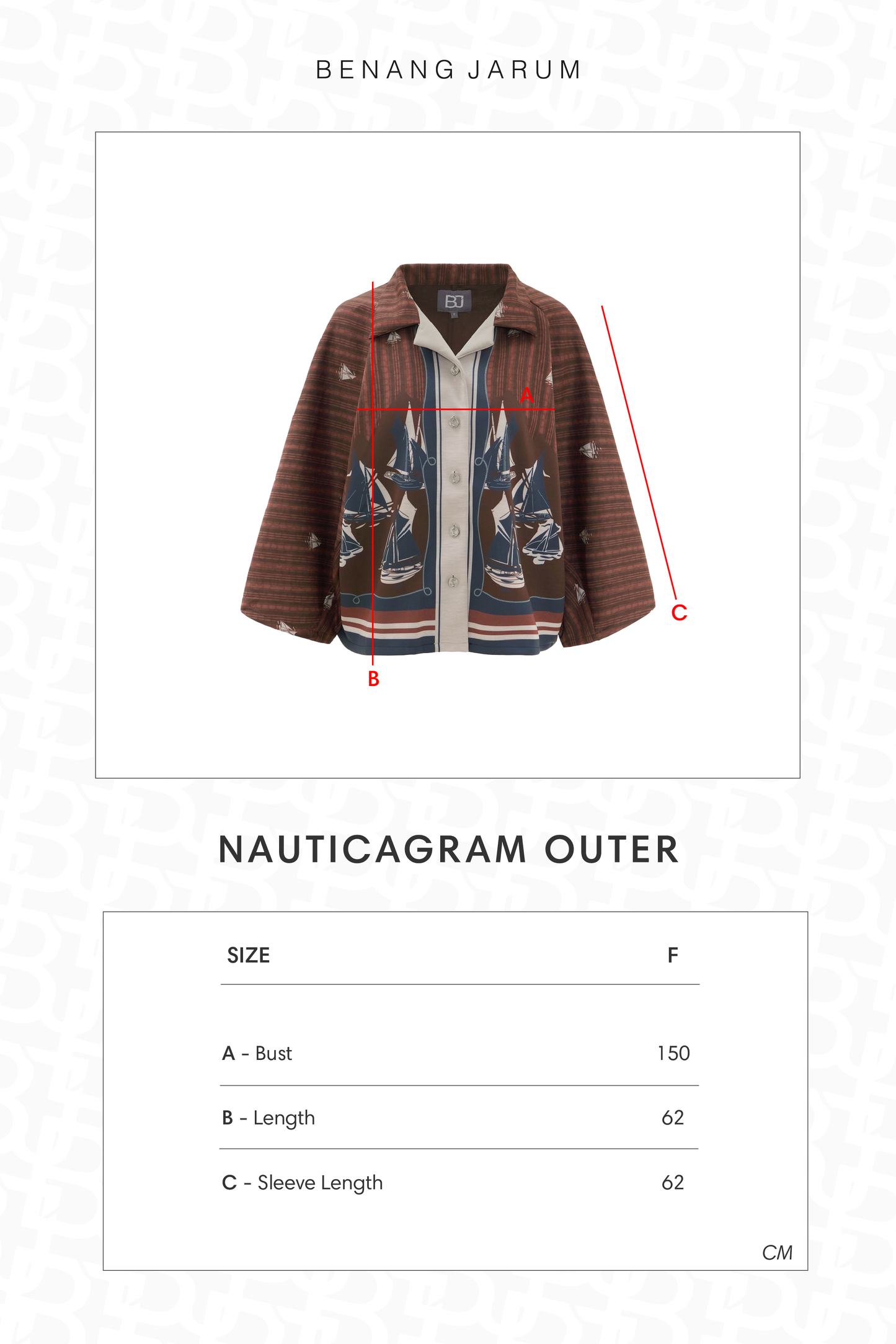 Nauticagram Outer - Terracotta