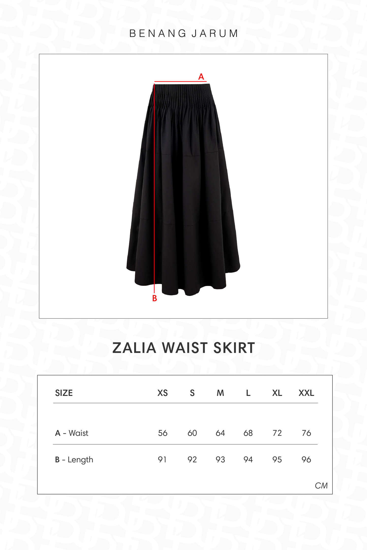 Zalia Waist Skirt - Black