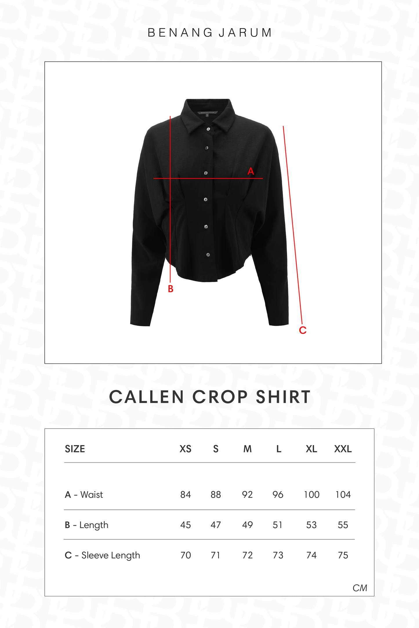 Callen Crop Shirt - Black