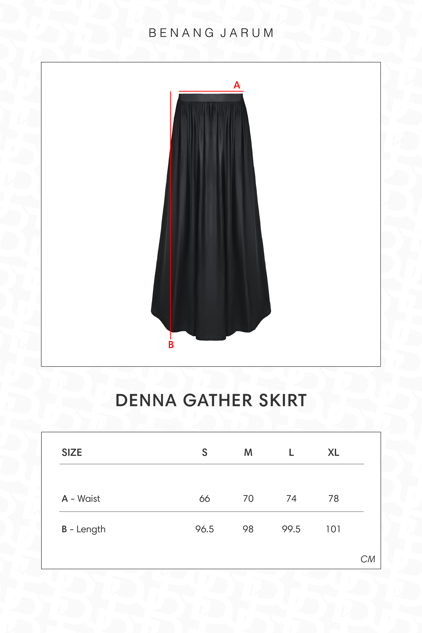 Denna Gather Skirt - Black