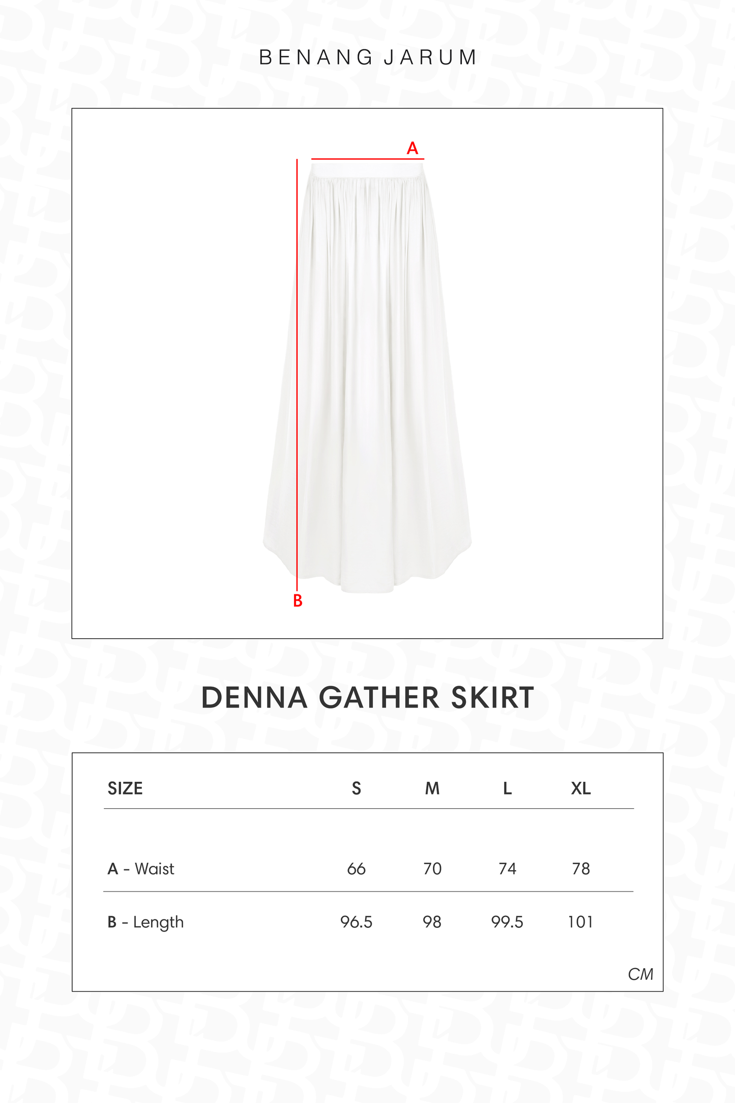 Denna Gather Skirt - White