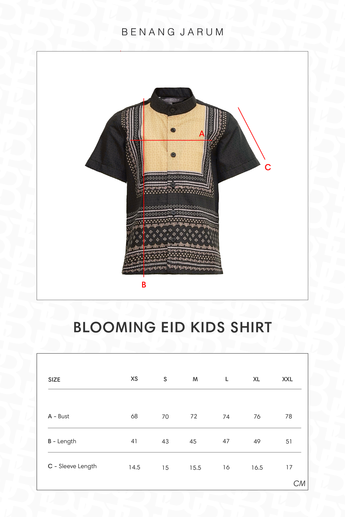 Blooming Eid Kids Shirt - Black Iris