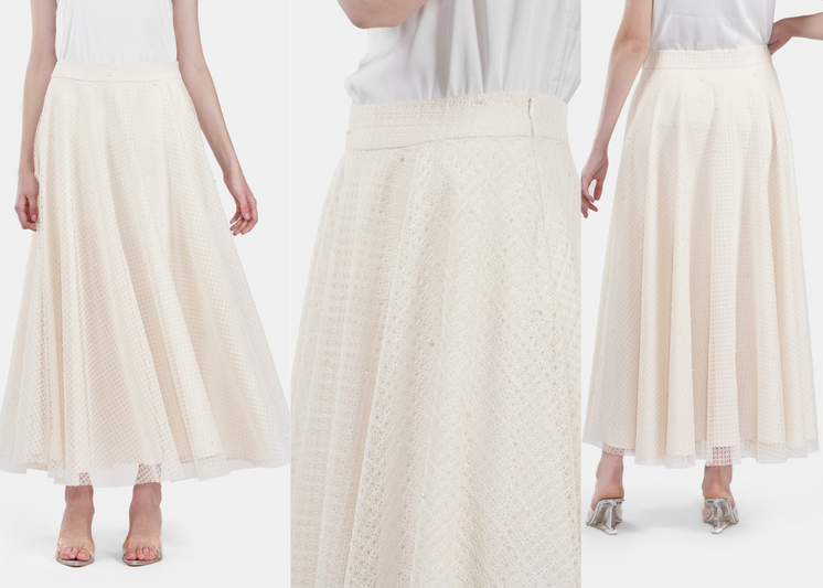 Rok Cream Cocok dengan Baju Warna Apa