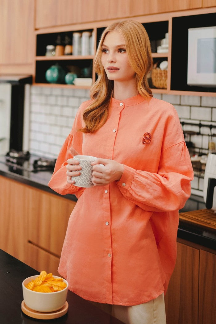 Inez Shirt - Coral