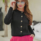 Jane Button Cardigan - Black
