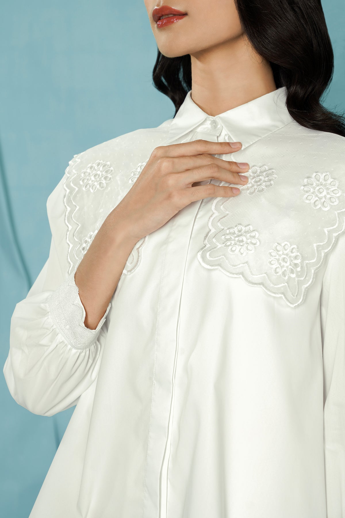 Dayla Lace Shirt - White