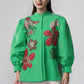 Ivelle Embroidery Shirt - Green