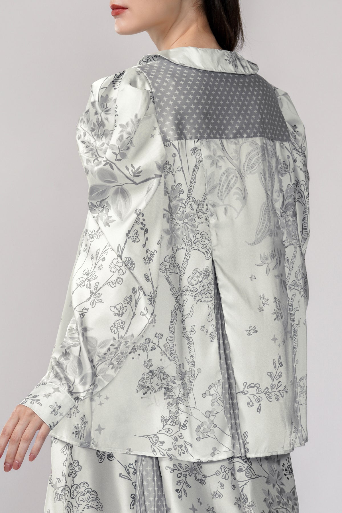 Samara Pleated Shirt - Pearl