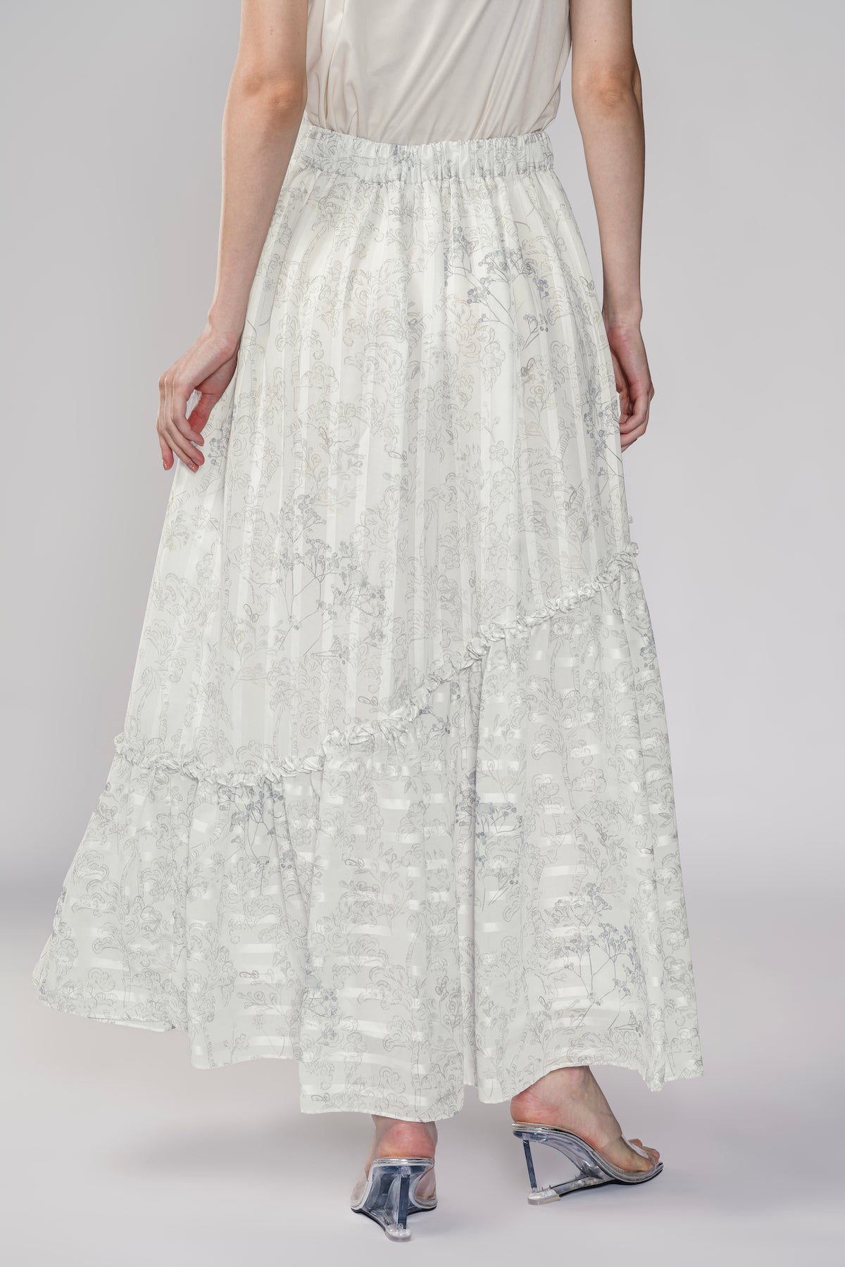 Samara Ruffle Skirt - Pearl