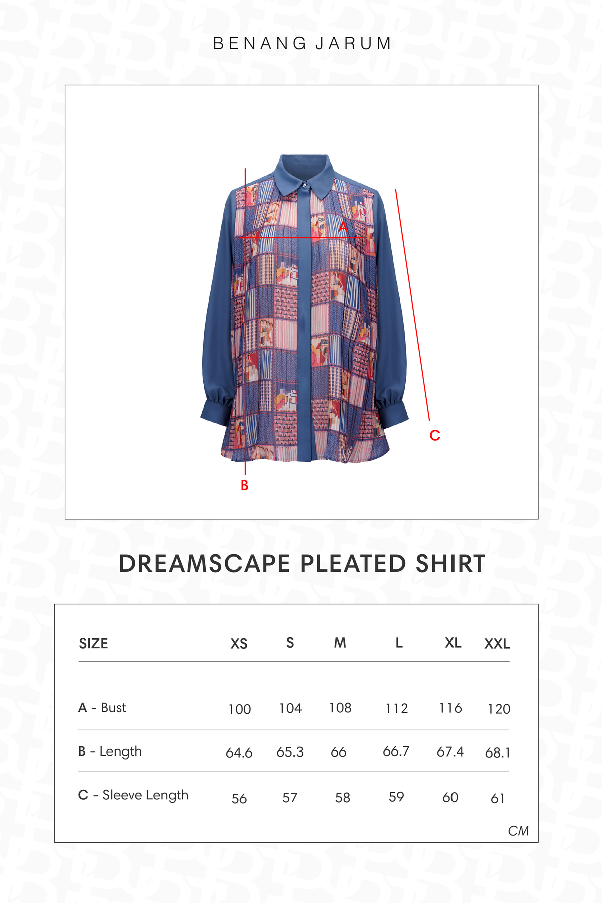 Dreamscape Pleated Shirt - Malibu
