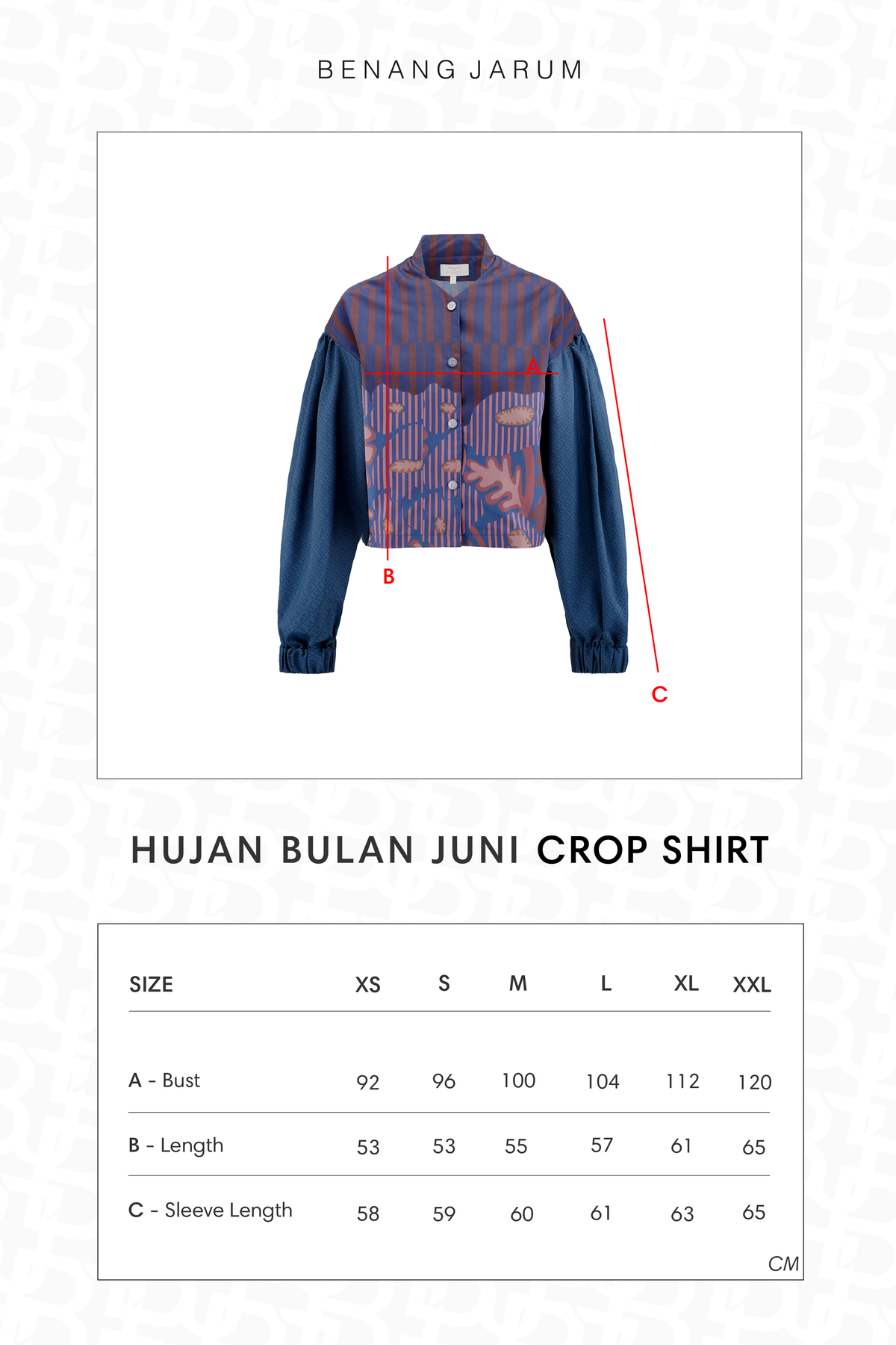 HBJ Crop Shirt - Malam Rintik