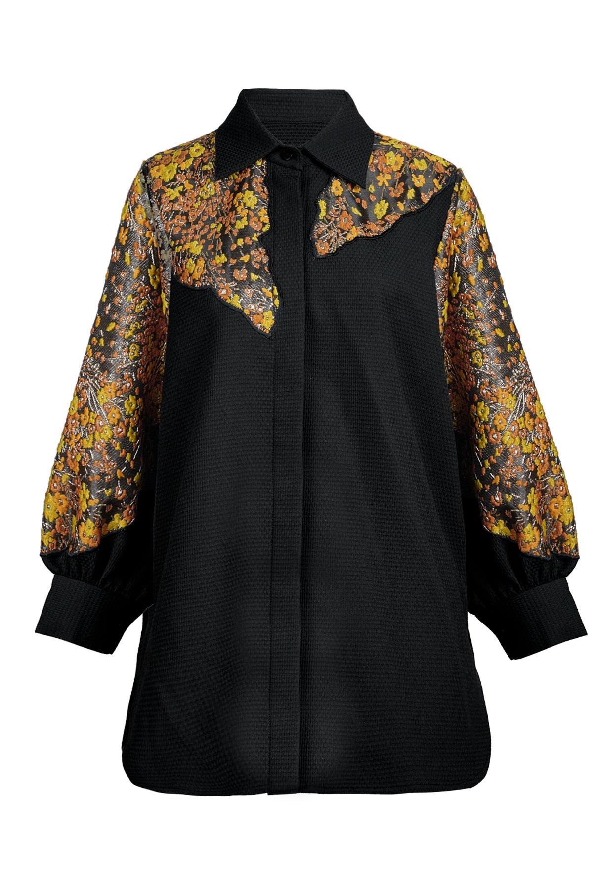 Fara Embroidered Shirt - Black