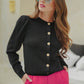 Jane Button Cardigan - Black