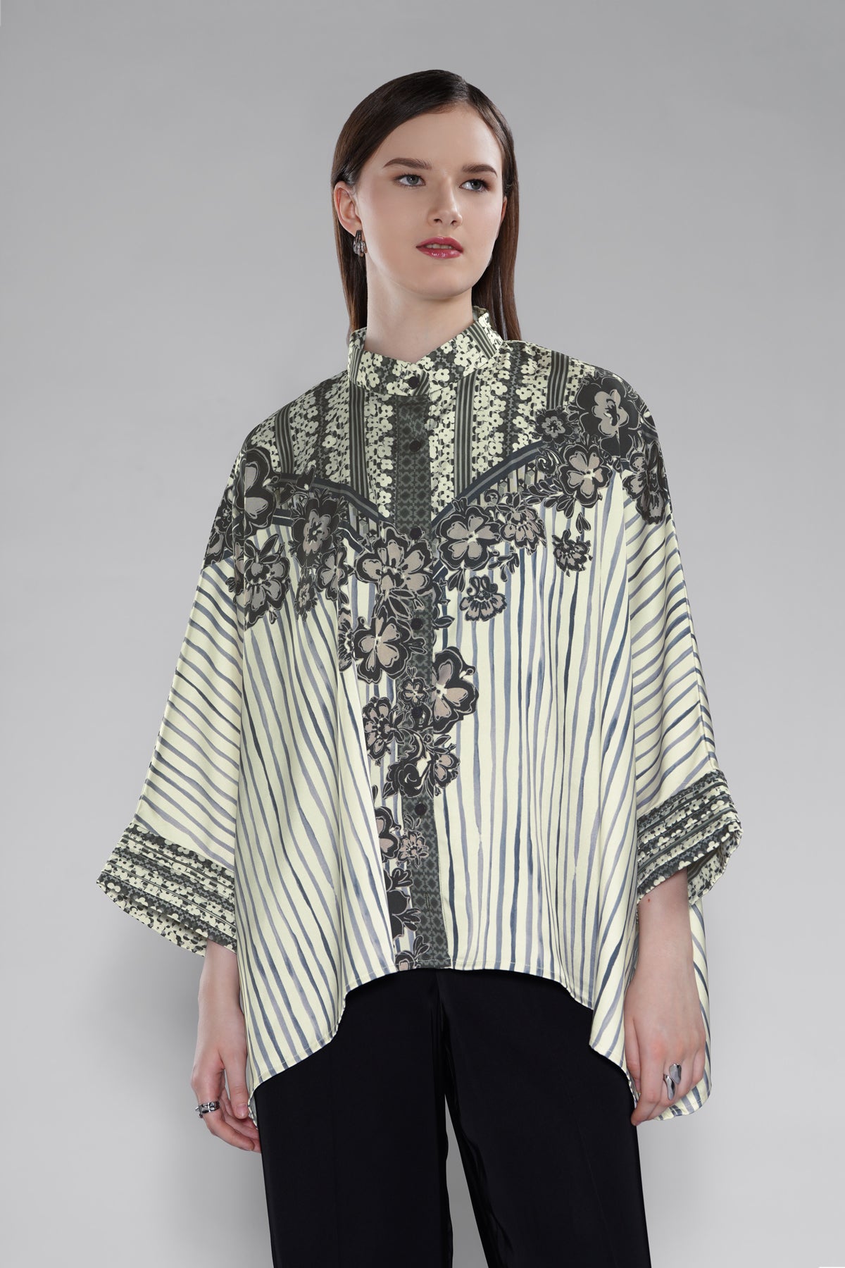 Adara Batwing Shirt - Caviar
