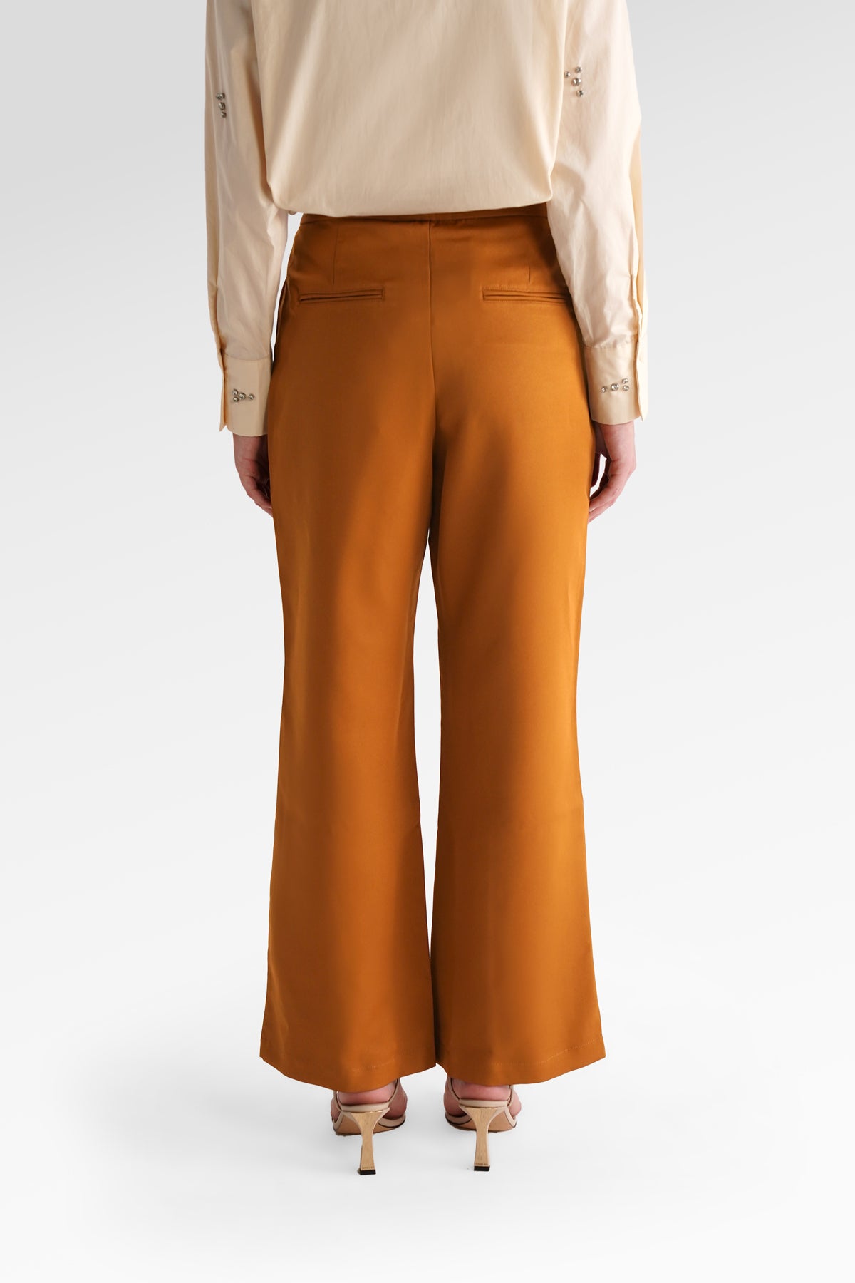 Adea Kick Flare Pants - Brown