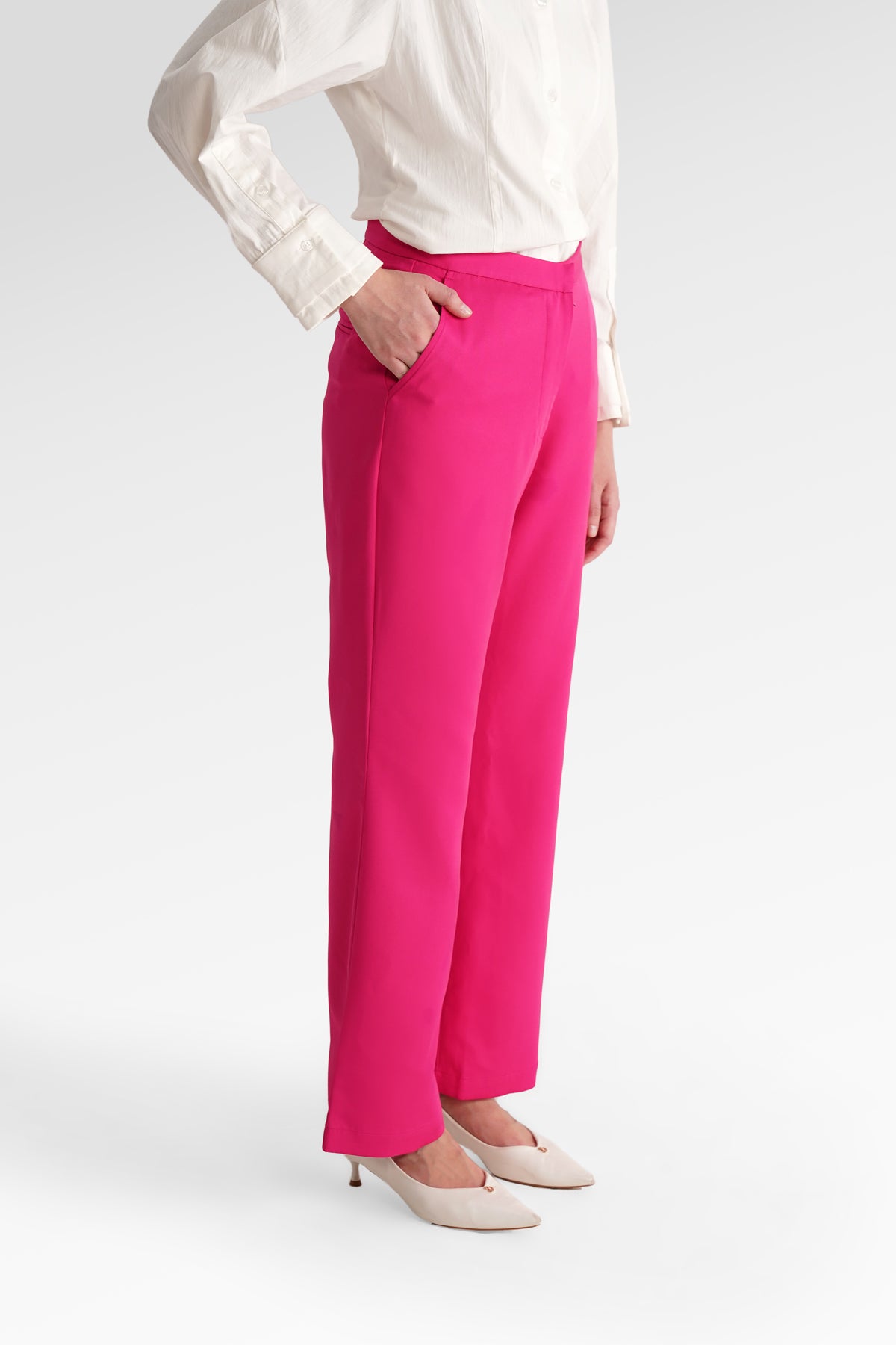 Adea Kick Flare Pants - Fuschia