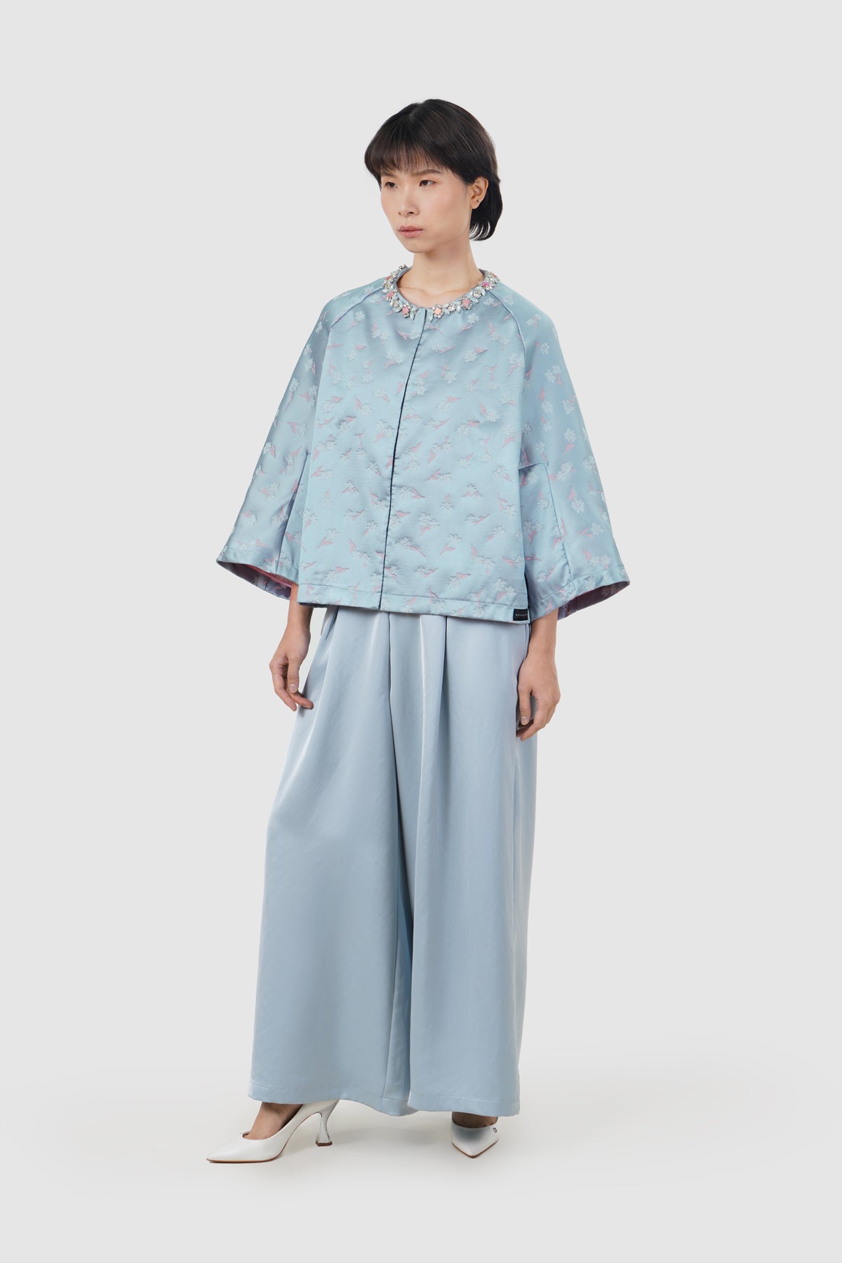 Ainsley Jacquard Shirt - Turquoise