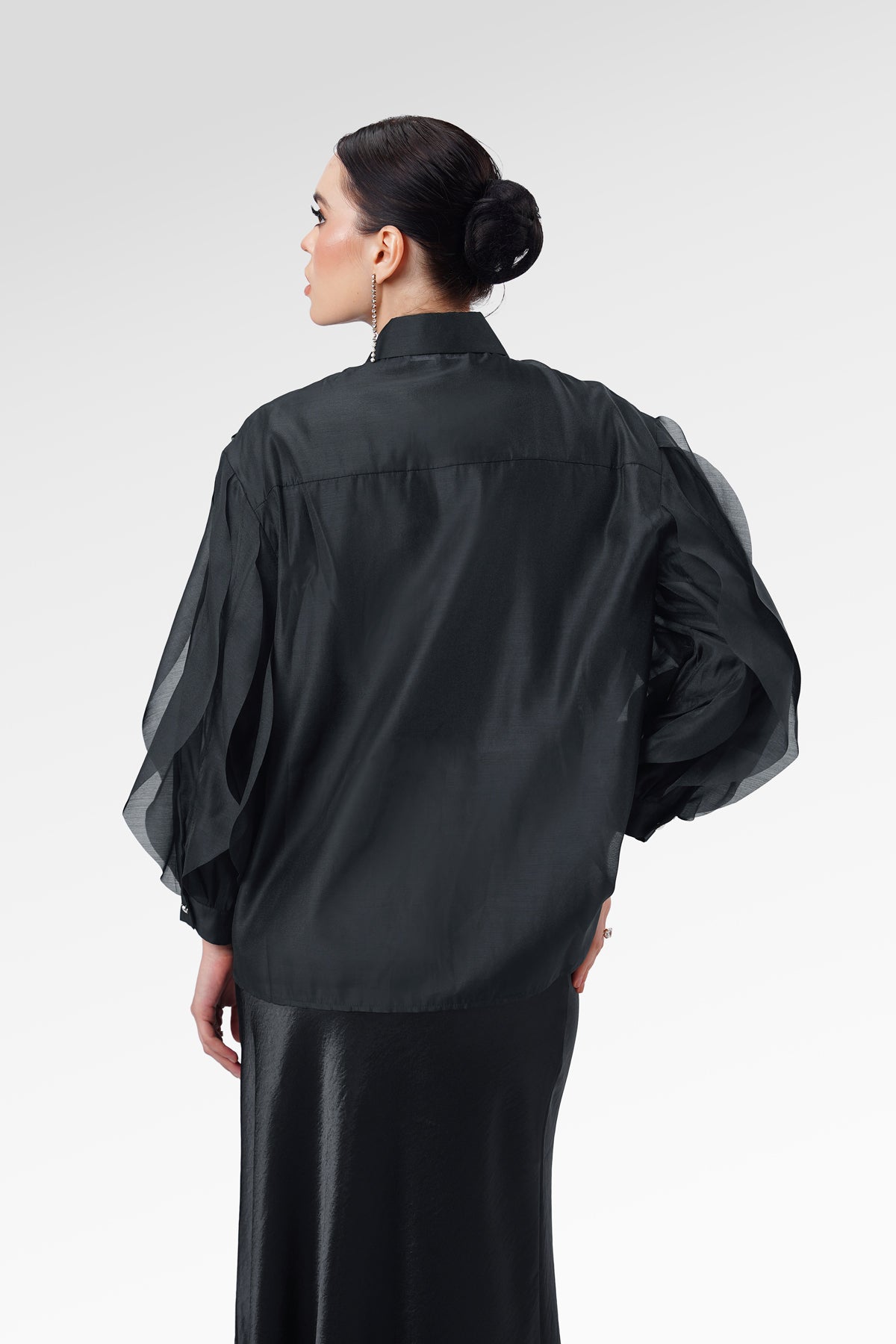 Alessia Ruffle Blouse - Black