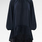 Allison Ruffled Blouse - Navy