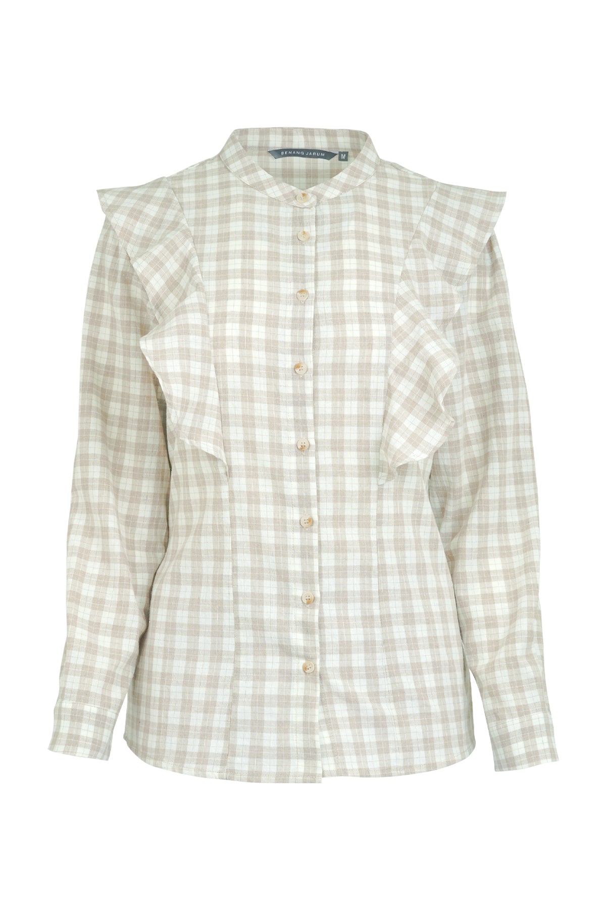 Amara Plaid Shirt - Beige