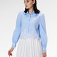 Amber Crop Shirt - Blue