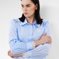 Amber Crop Shirt - Blue