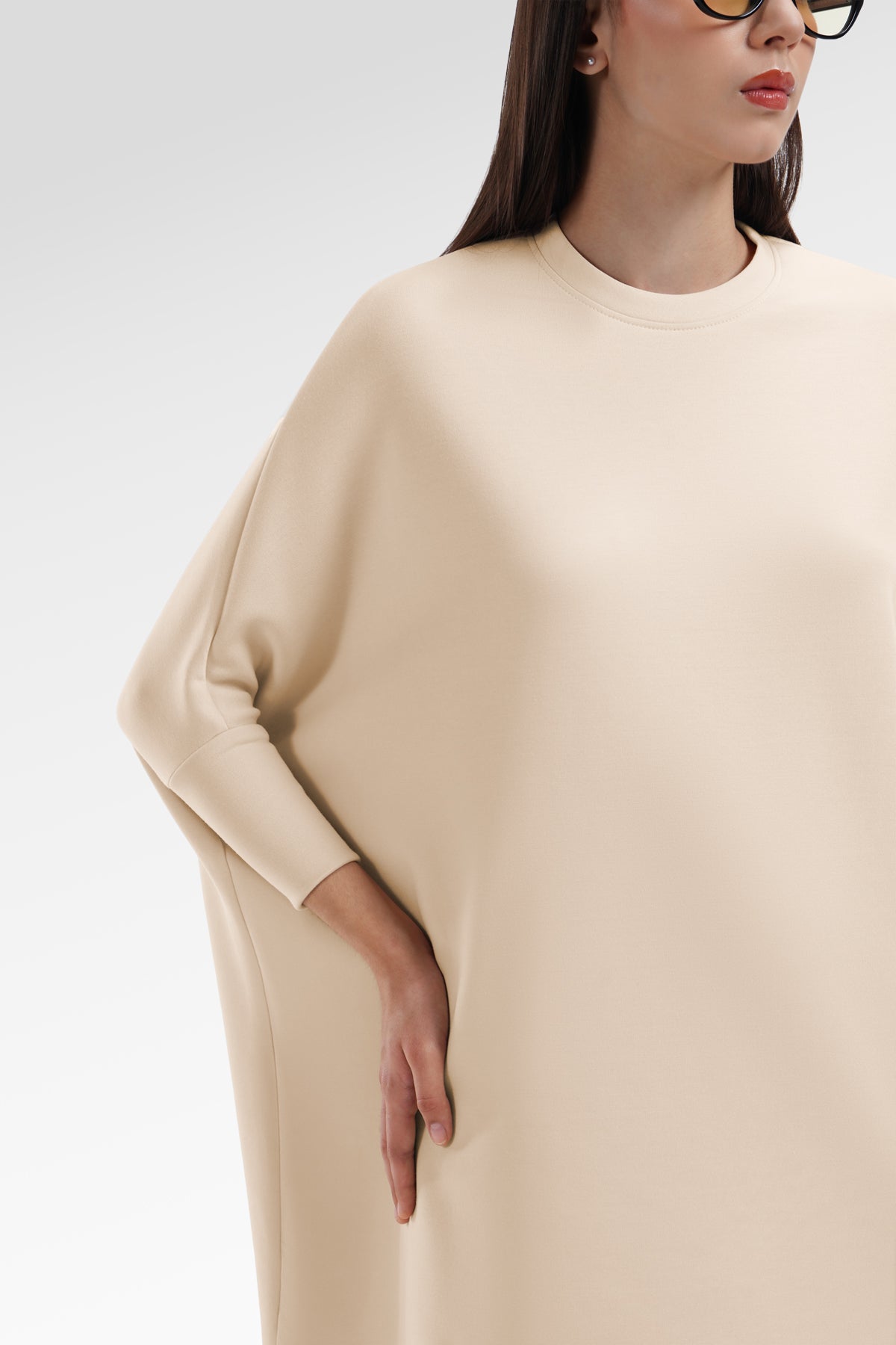 Amberlyn Batwing Top - Vanilla