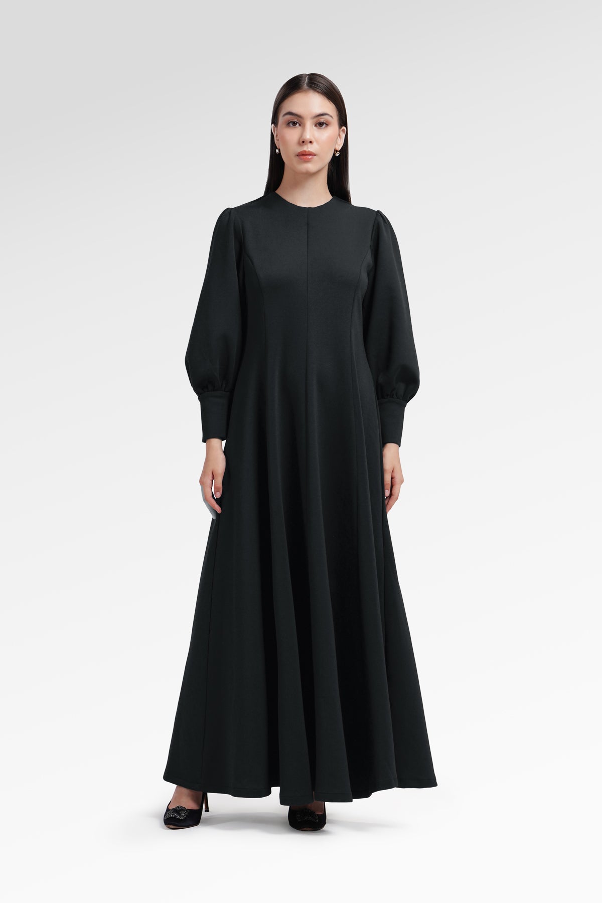 black poofy dress Amberlyn Puffy Dress